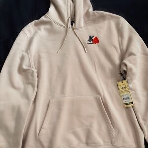 Cream Hoodie with King of Hearts Logo